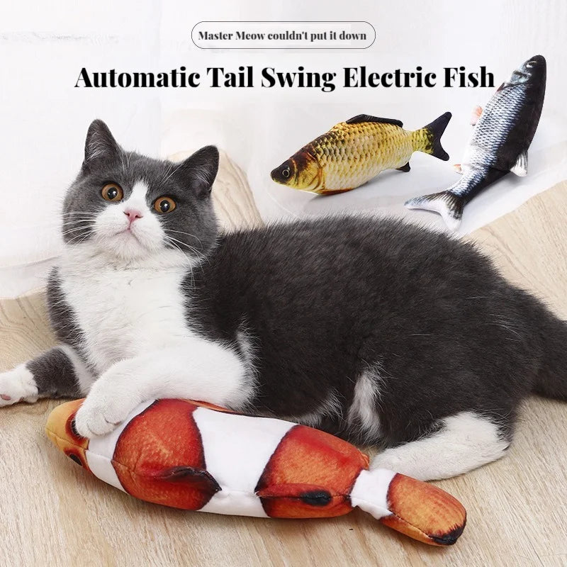 Cat Electric Fish With USB Charging Toy