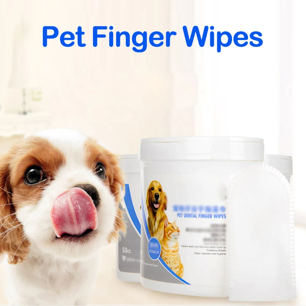 PET Dental Cleaning Finger Wipes